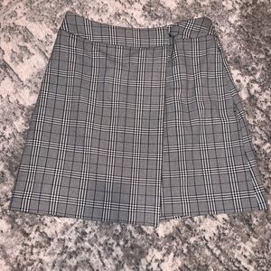 TRENDY PLAID WRAP SKIRT